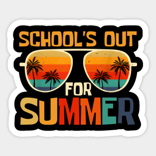 Schools Out For Summer Last Day Of School Teacher End Of School Sticker